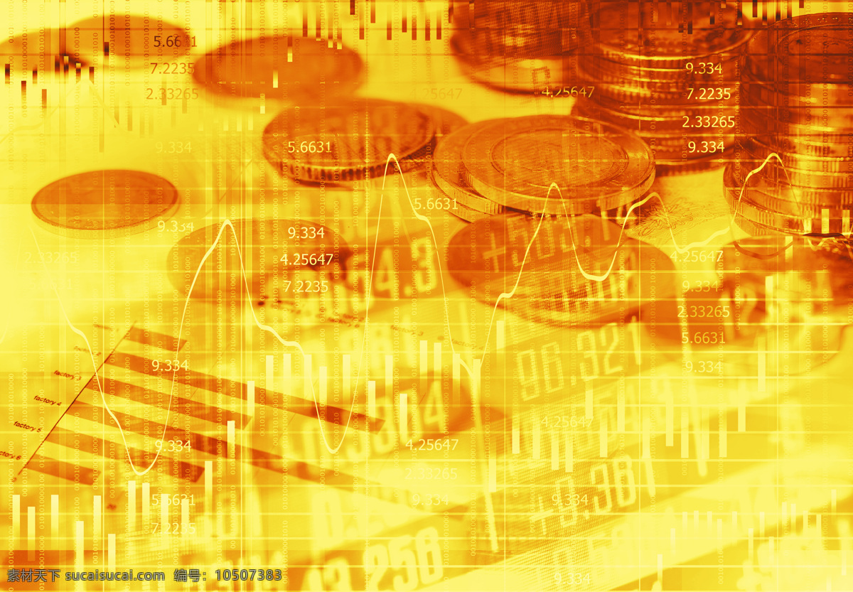 黄色 硬币 商务 背景 数字 商务背景 商务科技 现代商务 商务金融