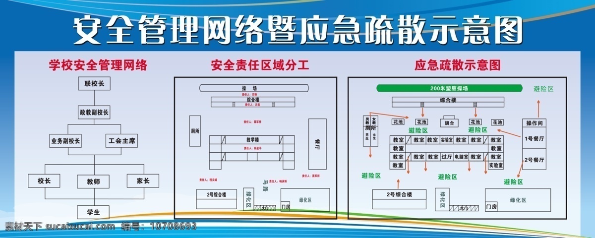 安全疏散图 疏散图 背景 蓝色 管理网路 线路图 展板模板 广告设计模板 源文件