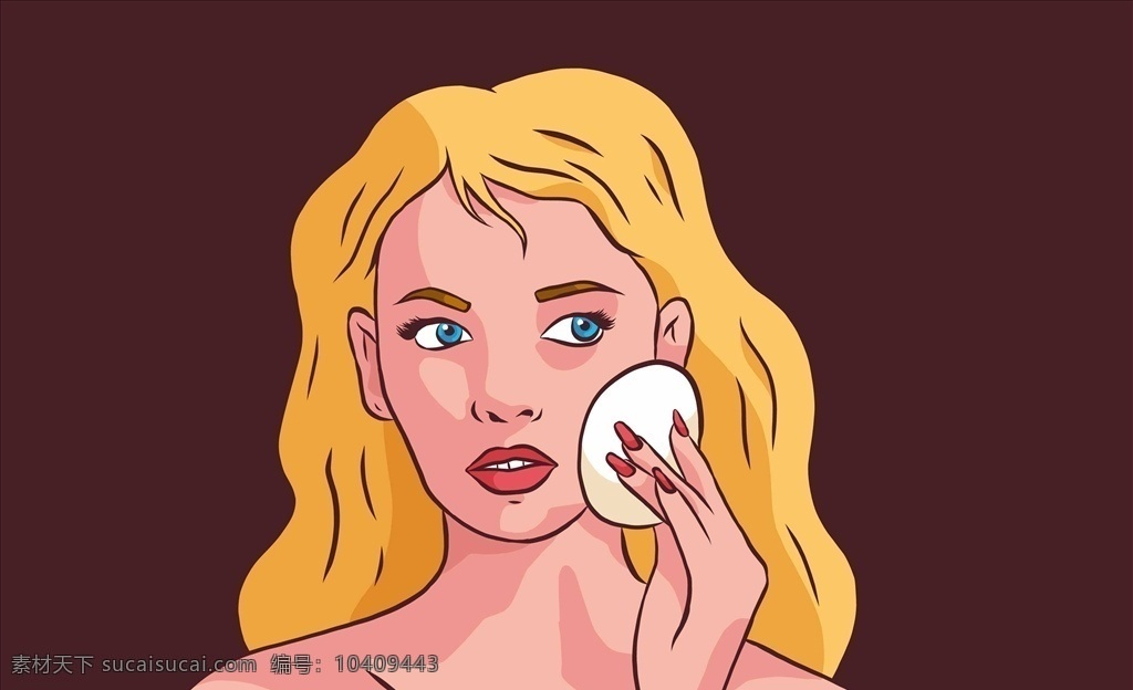 女人化妆 女人打扮 女人装扮 矢量美女 卡通美女 手绘美女 美女插画 卡通女人 人物卡通 人物图库 女性妇女