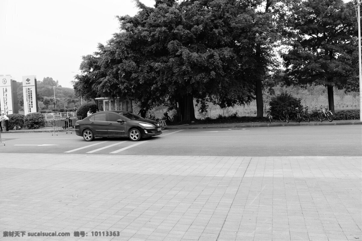 行走的车 车 黑白 风景 天空 城市 旅游摄影 国内旅游