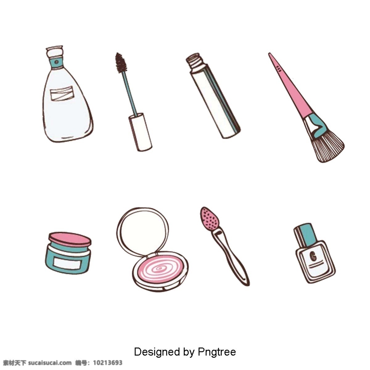 卡通 手绘 化妆品 简单 风格 口红 创意 图形 图案