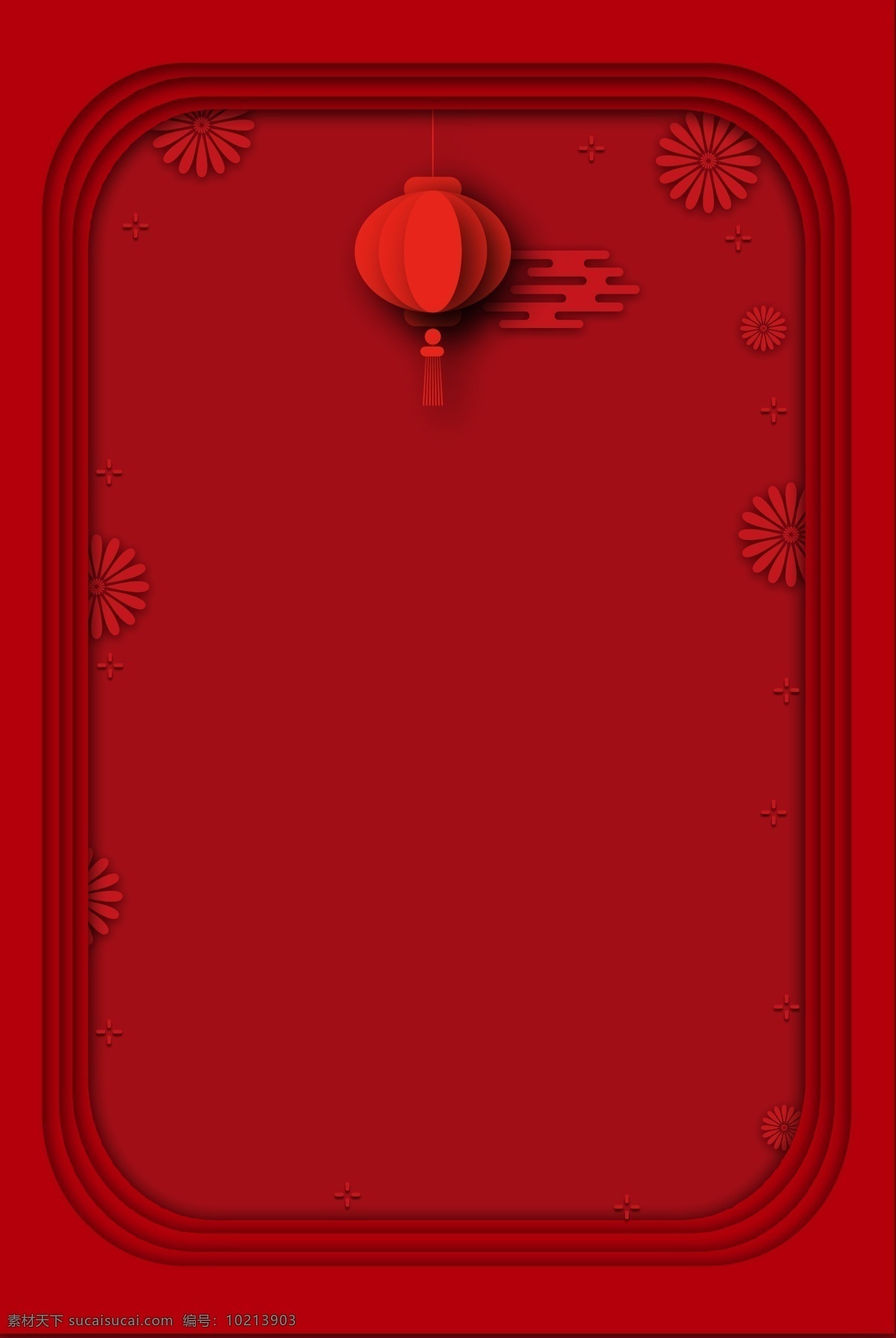 红色 新年 喜庆 剪纸 层次 背景 灯笼 悬挂 装饰 纹理