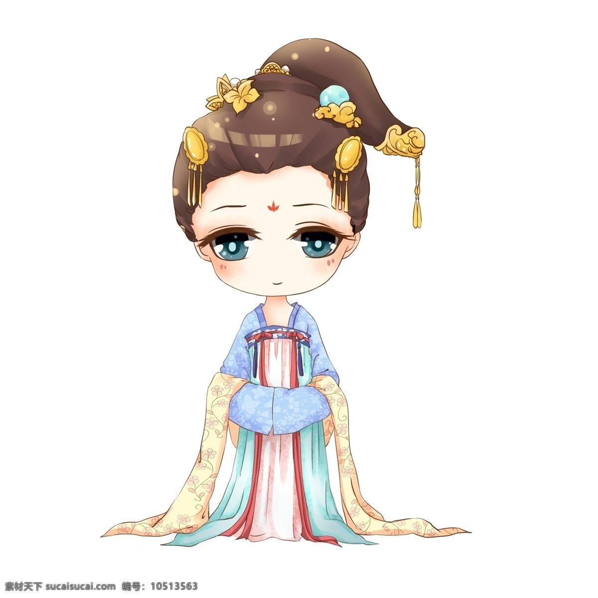 宫廷 贵妃 人物 插画 手绘 古装人物 宫廷人物插画