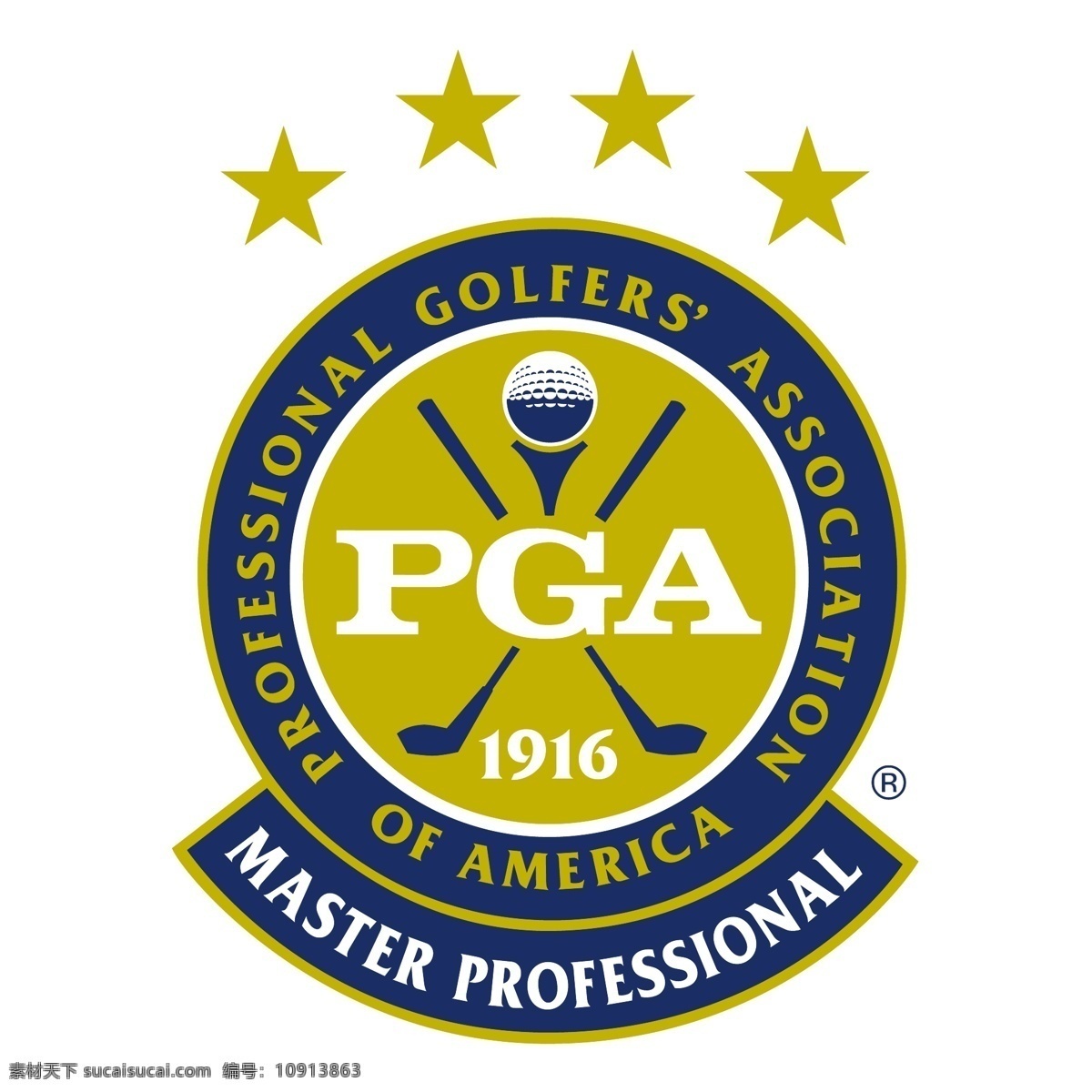 自由职业 专业 标志 标识 pga 硕士 白色