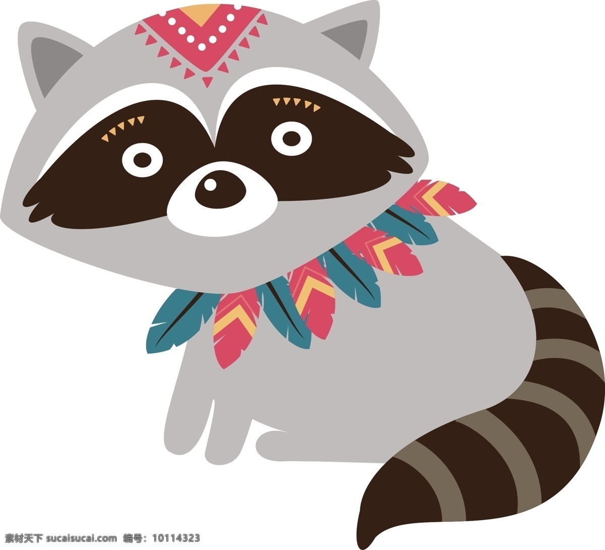 卡通动物 卡通 可爱 原始部落 猫头鹰 熊 狐狸 动物 卡片 儿童 生日 海报 背景 矢量素材 原始 部落