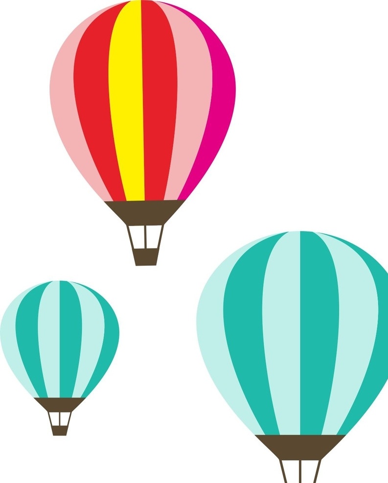 氢气球 矢量 矢量素材 气球 矢量图 彩色氢气球 蓝色氢气球 红色氢气球