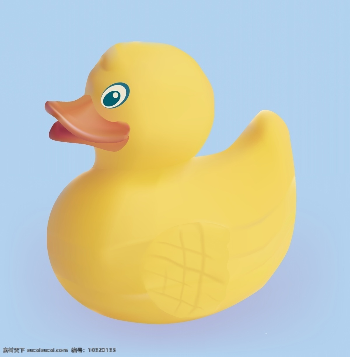 玩具塑料鸭 玩具 鸭子 黄色 可爱 生活用品 生活百科 矢量