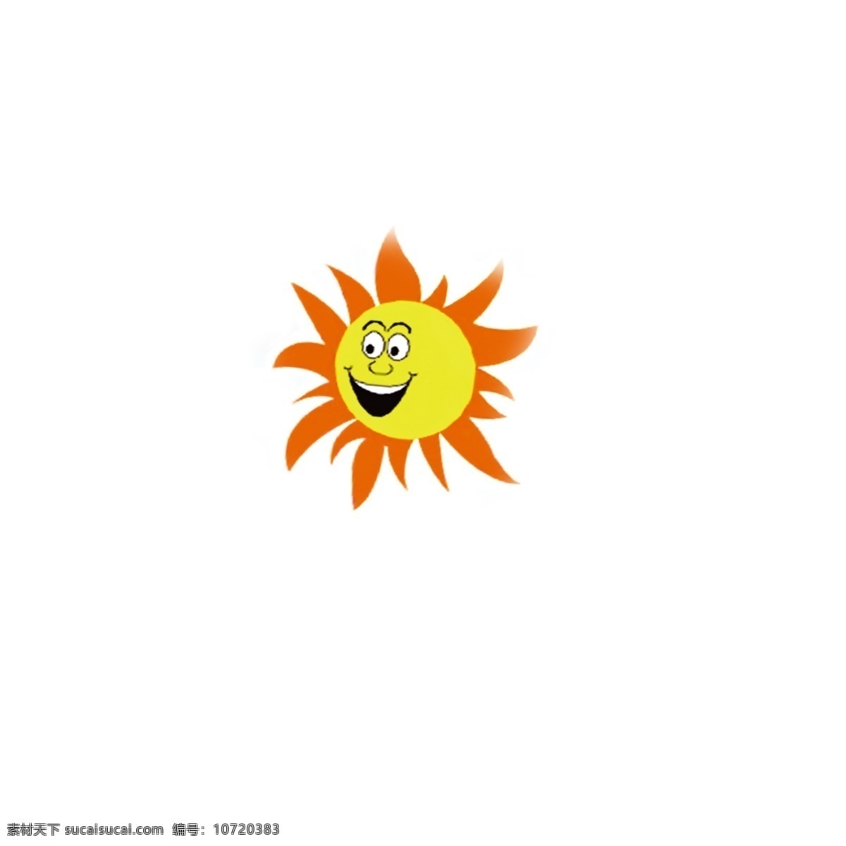 卡通太阳 卡通 可爱 太阳 黄色 笑脸