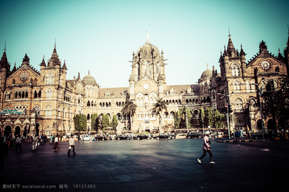 维多利亚 火车站 印度孟买 哥特式建筑 城市风光 美丽风景 风景摄影 美丽景色 美景 建筑设计 环境家居 黑色