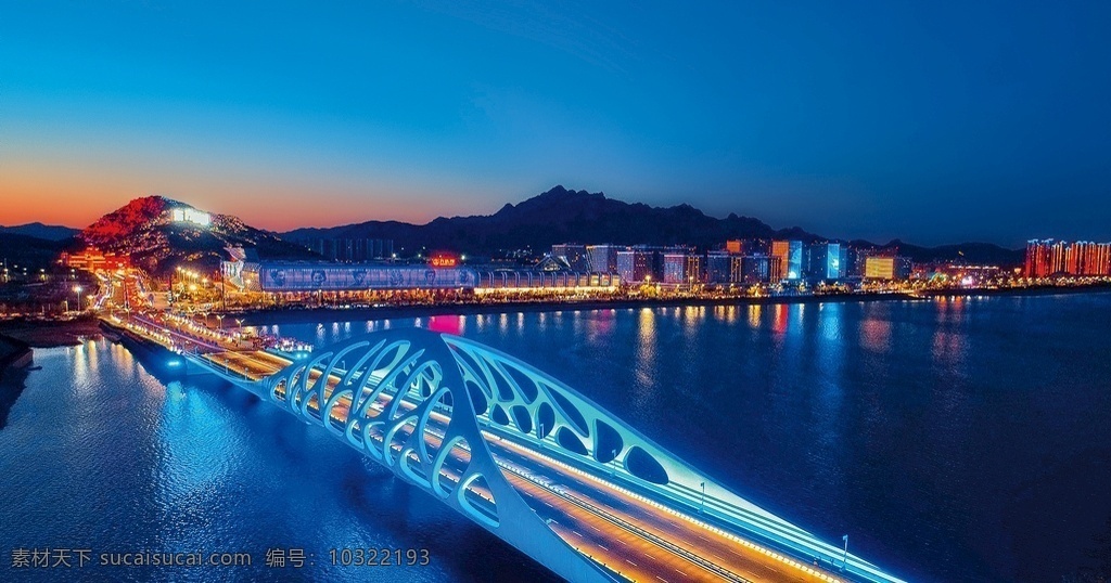 珊瑚贝桥 青岛 西海岸 灵山湾 璀璨 夜景 旅游摄影 国内旅游