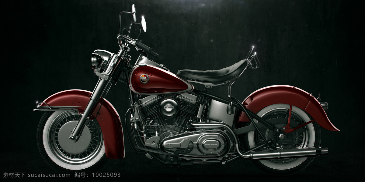 复古摩托车 复古 摩托车 老爷车 红色 经典 工业科技 效果图 最近爱车 3d设计 3d作品