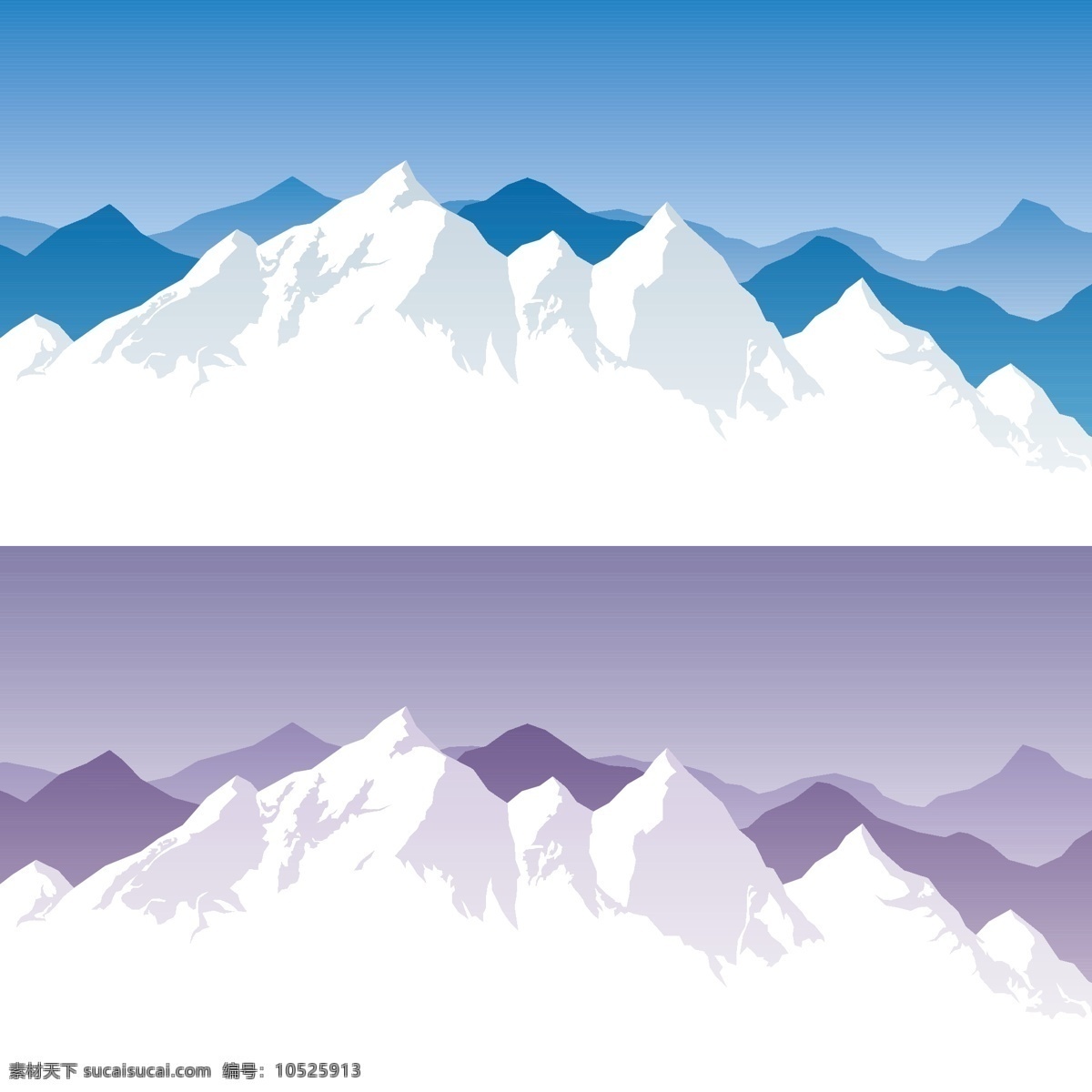 矢量卡通雪山 卡通 峰 雪山 白色