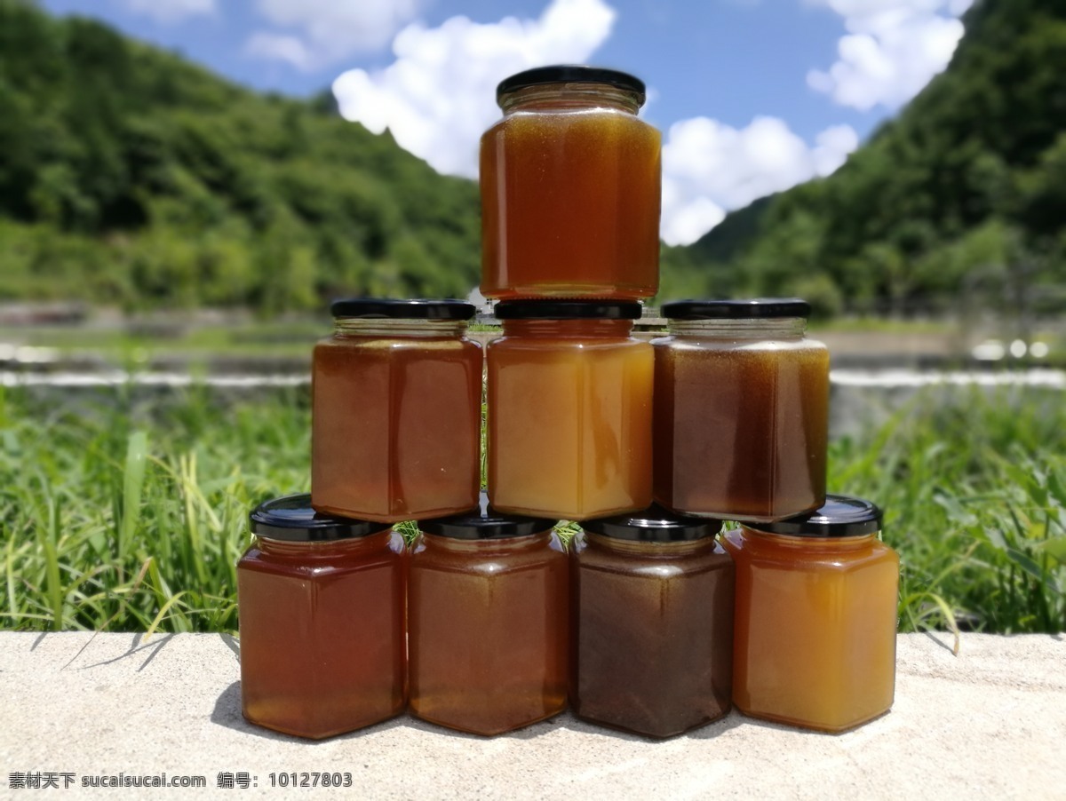 秦岭 深处 土 蜂蜜 土蜂蜜 纯天然蜂蜜 野生蜂蜜 瓶装蜂蜜 秦岭土蜂蜜 蜂蜜图片 餐饮美食 传统美食