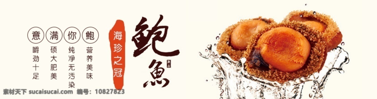 鲍鱼 海报 banner 淘宝 美食