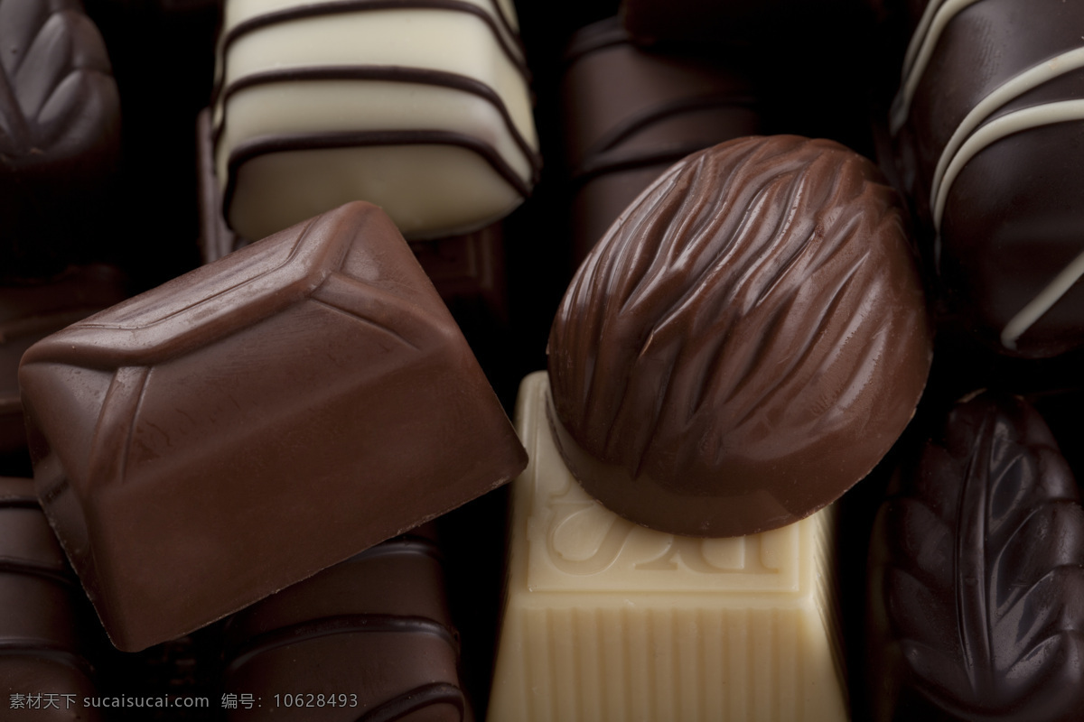 餐饮美食 点心 可口 零食 美味 巧克力 糖果 香甜 幼滑 黑巧克力 白巧克力 西餐美食 矢量图 其他矢量图