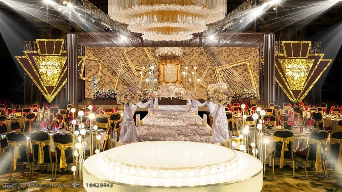 婚礼 主题 大厅 效果图 婚礼背景 婚礼设计背景 婚礼设计 金色婚礼 婚礼效果图 金色 高端婚礼