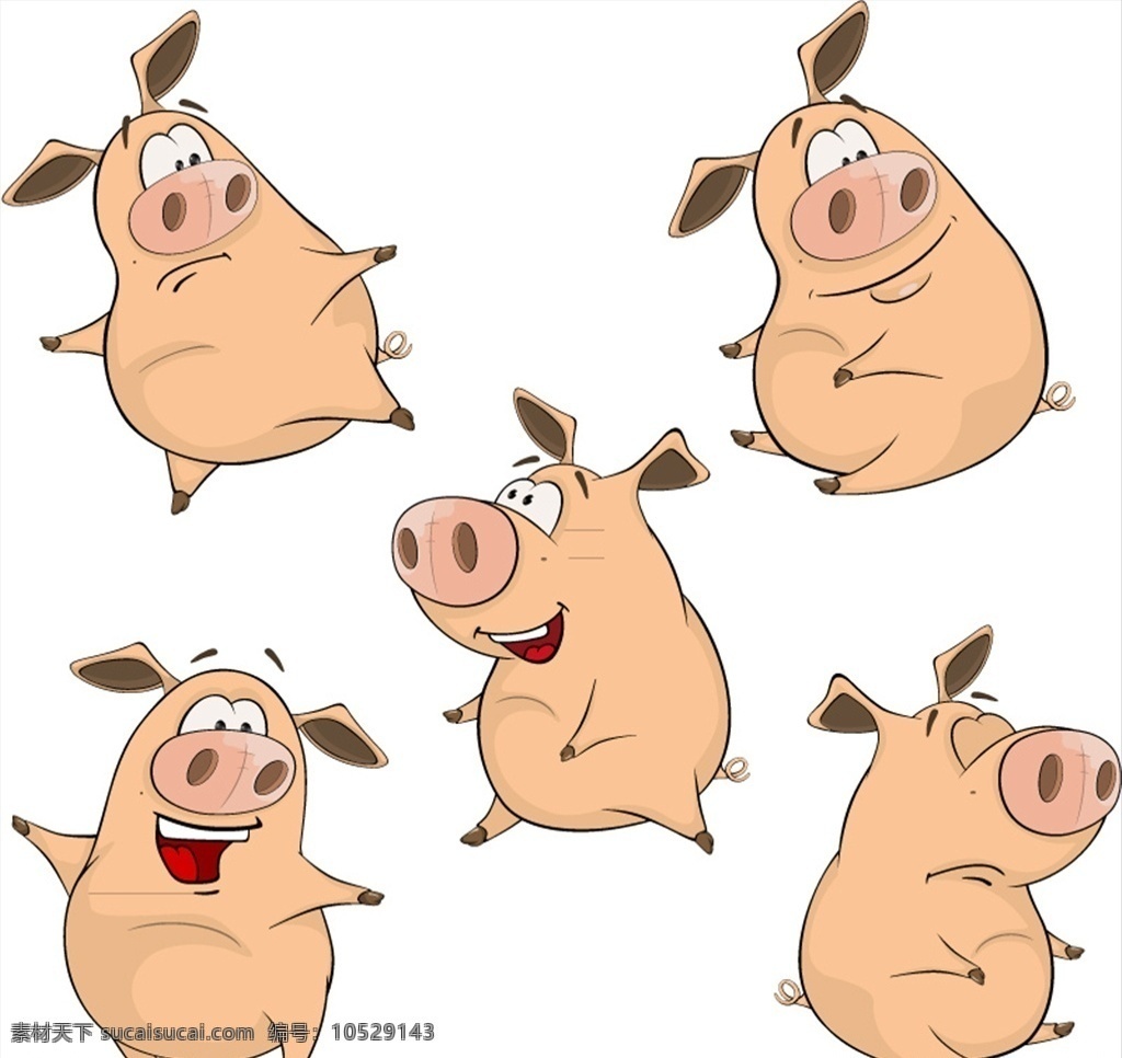 款 可爱 卡通 猪 矢量 动物 可爱卡通猪 可爱猪 卡通猪 文化艺术 绘画书法