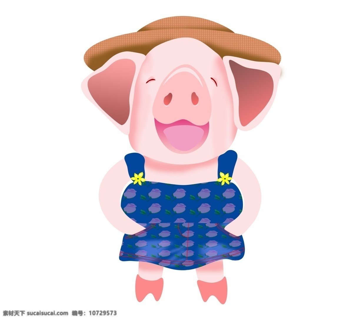 2019 中国 农历 年 吉祥物 可爱 小 猪 生肖 微笑 动物 帽子 中国农历年 小猪猪 photoshop 矢量 弔带裤