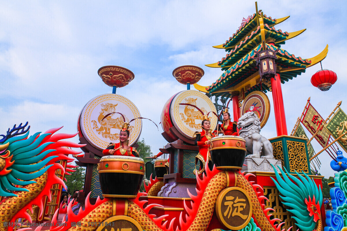 上海 迪士尼 乐园 游乐场 游行 狂欢 花车 经典卡通人物 旅游风光摄影 上海风光 旅游摄影 国内旅游 上海迪士尼