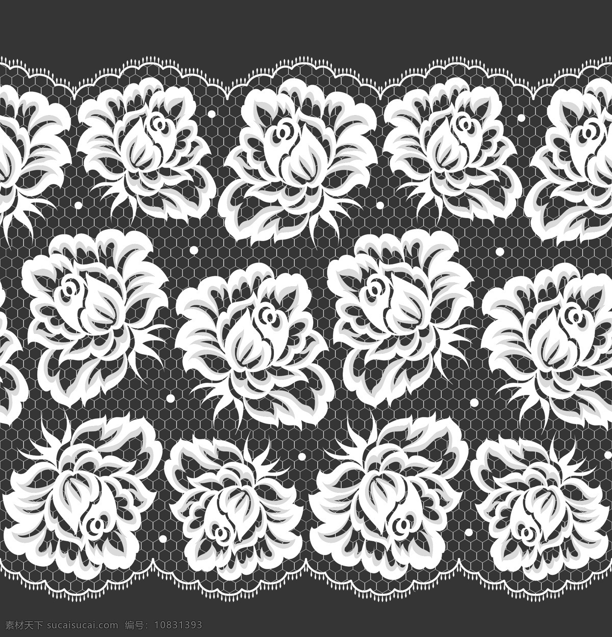 白色 花卉 图案 纹样 矢量 简约 矢量素材 设计素材 背景素材