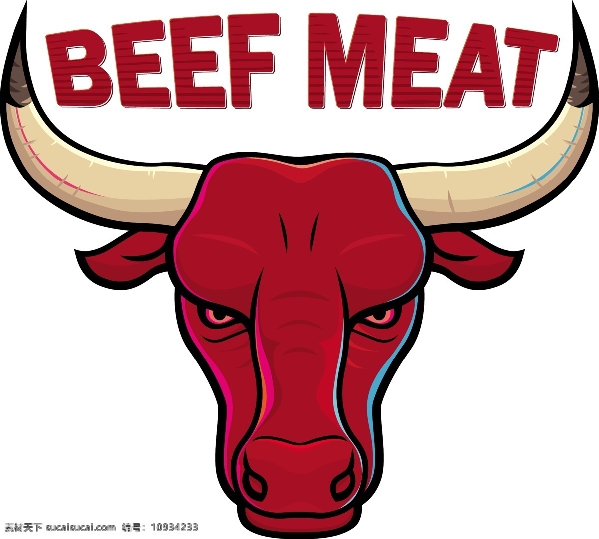 牛肉 logo logo设计 标志 牛角 牛头 图标 矢量 矢量图 其他矢量图