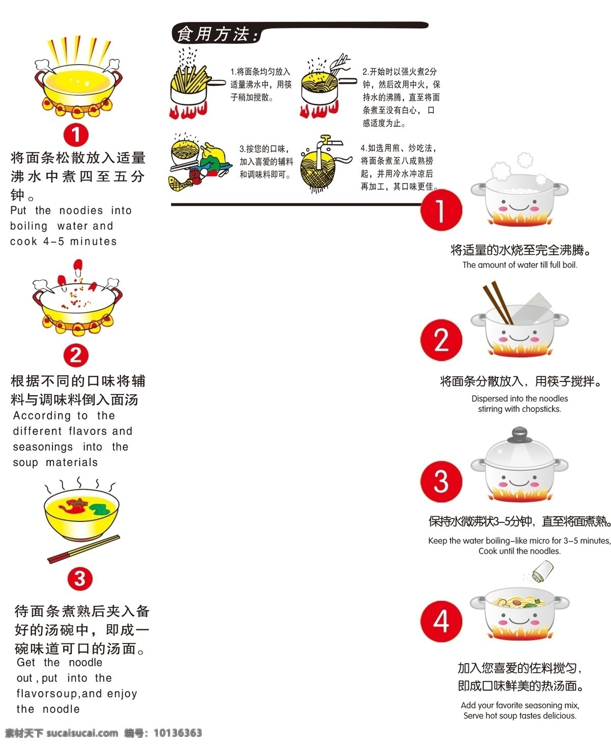 食用方法 面条 袋 食用 方法 面条食用方法 其他模版 广告设计模板 源文件