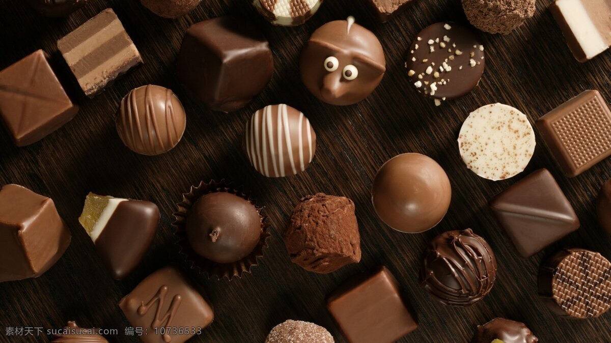 巧克力 糖果 俯视图 甜点 俯视 chocolates 静物 餐饮美食