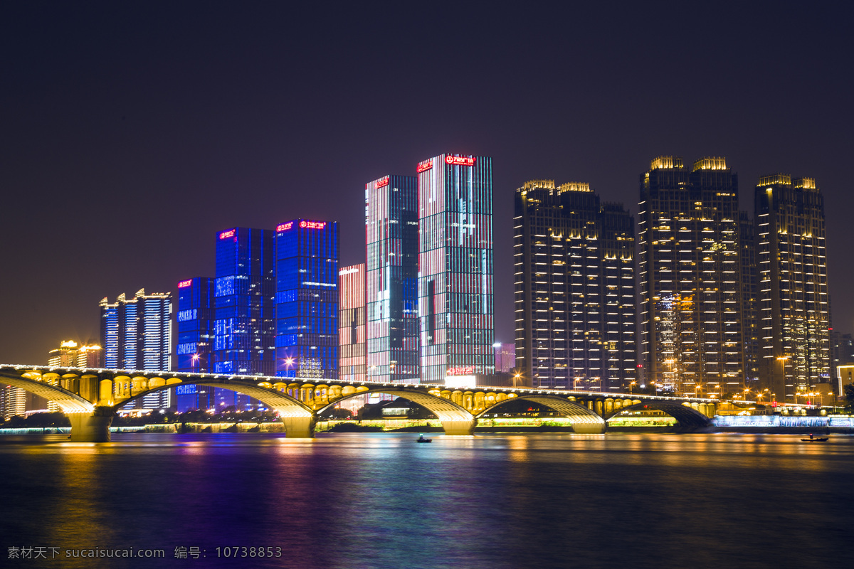 长沙 橘子洲 夜景 城市夜景 旅游摄影 国内旅游