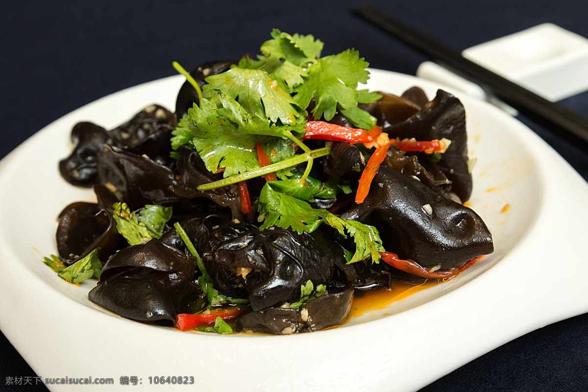 凉拌木耳 木耳 凉拌 辣椒 香菜 芝麻 酱料 美食 美味 佳肴 中国美食 菜式 美食菜品 餐饮美食 传统美食