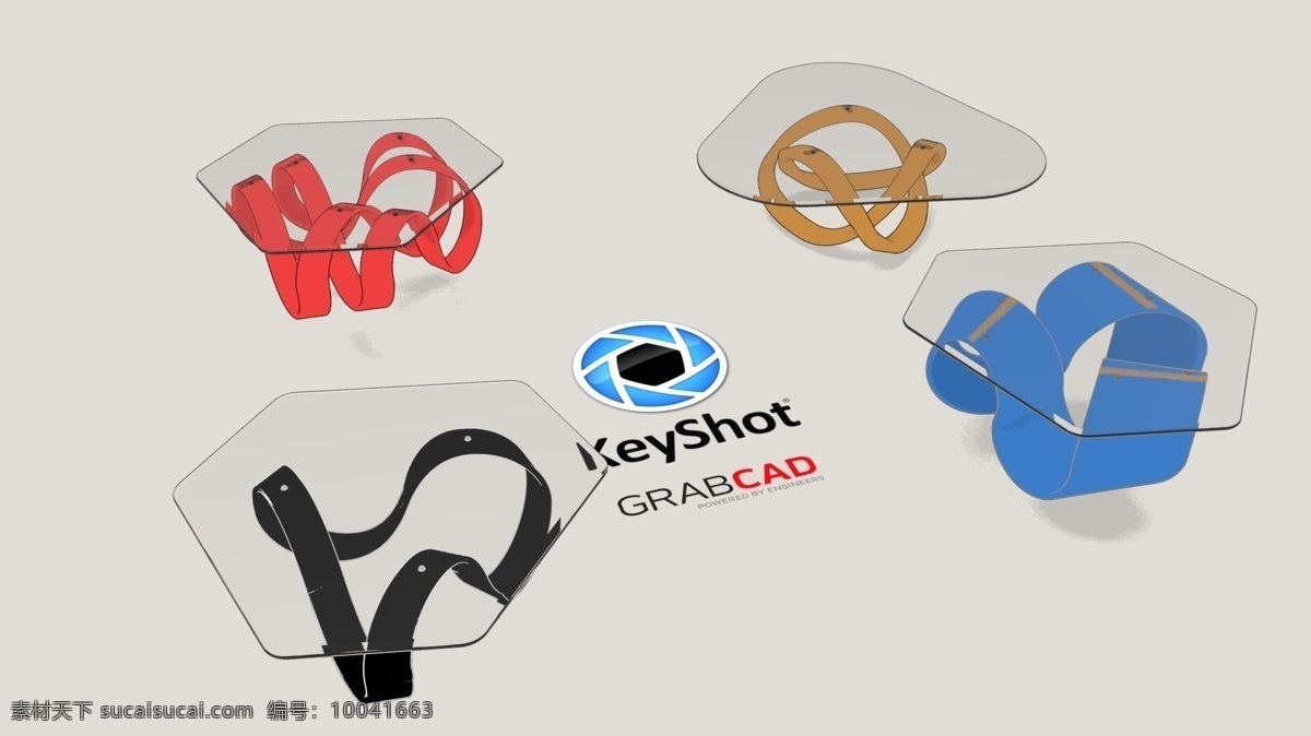 keyshot 卡通 渲染 咖啡 桌 keyshottoon 3d模型素材 家具模型