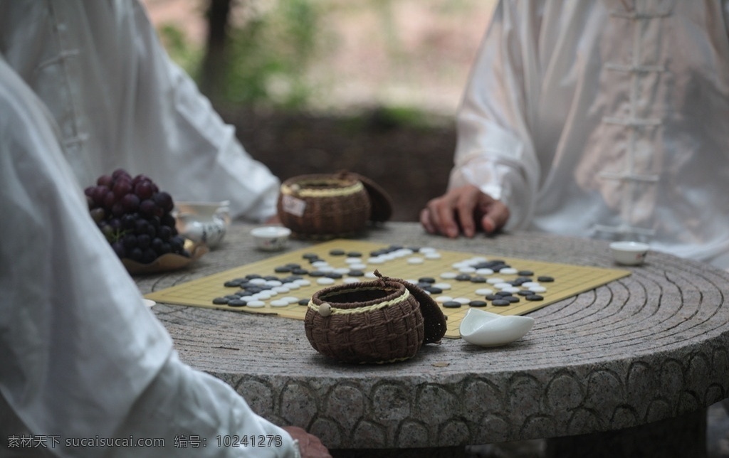 竹林老人下棋 竹林 下棋 围棋 对弈 老人 文化艺术