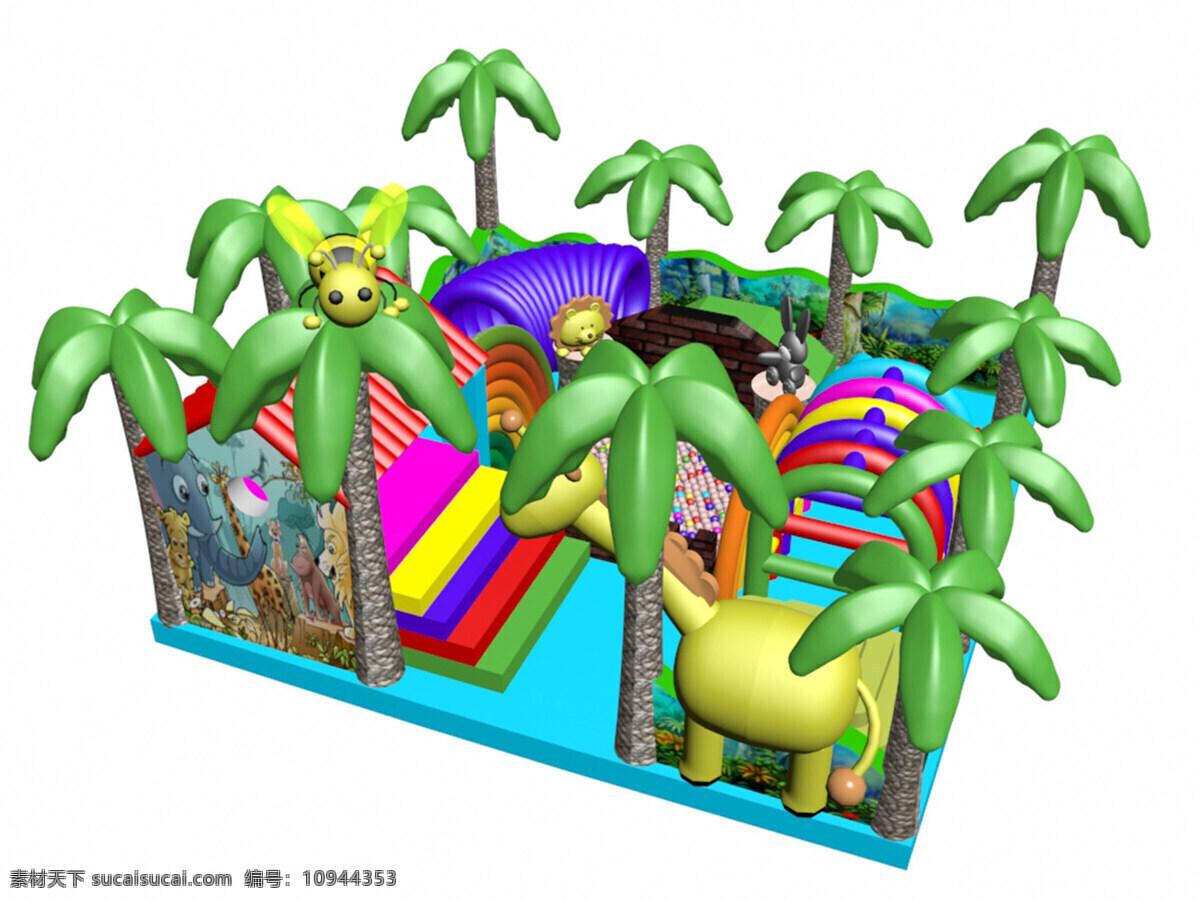 3d设计 3d作品 城堡 淘气堡 玩具 游乐场 游戏 设计素材 模板下载 淘气堡设计 psd源文件