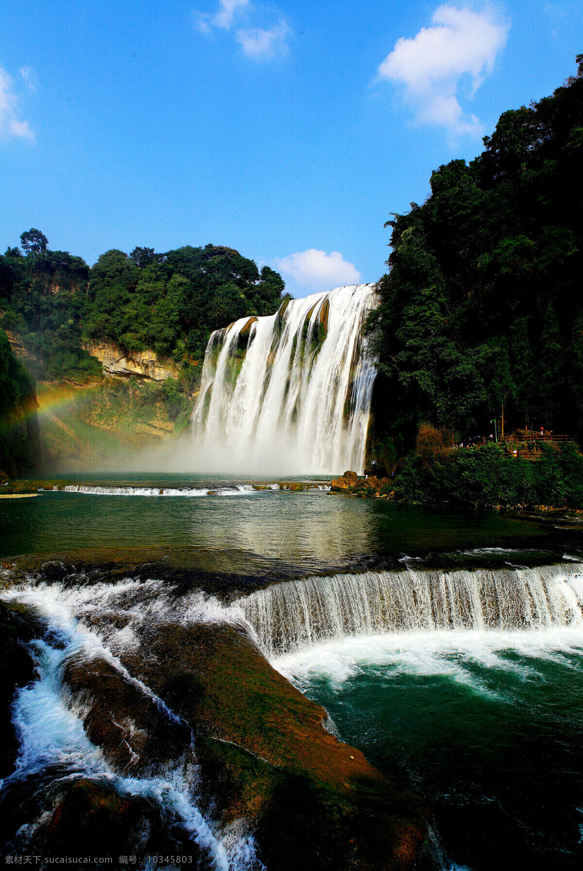 瀑布 贵州风光 黄果树瀑布 蓝天 风景 自然景观 自然风景