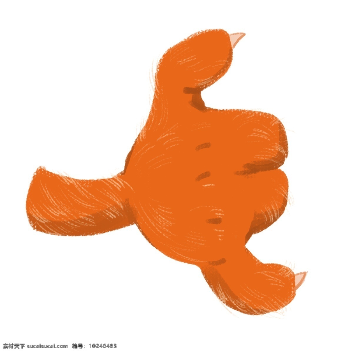 老虎 爪子 手势 插画 卡通老虎爪子 黄色的爪子 锋利的手势 动物的手势 尖尖的指甲 创意手势插画