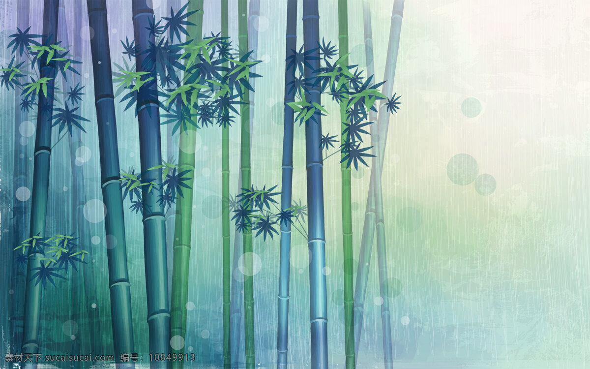 绿竹 清新 淡雅 花卉 竹叶 竹子 背景图片