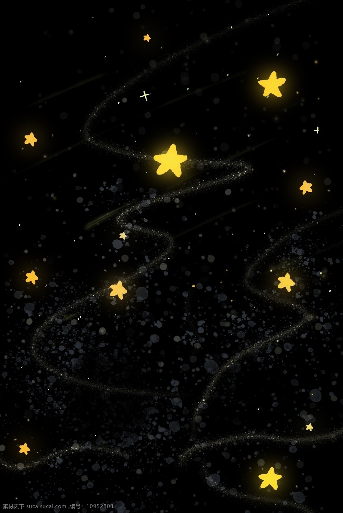 金色 星空 创意 背景 闪光 光泽 卡通插画 纹理 宇宙 探索