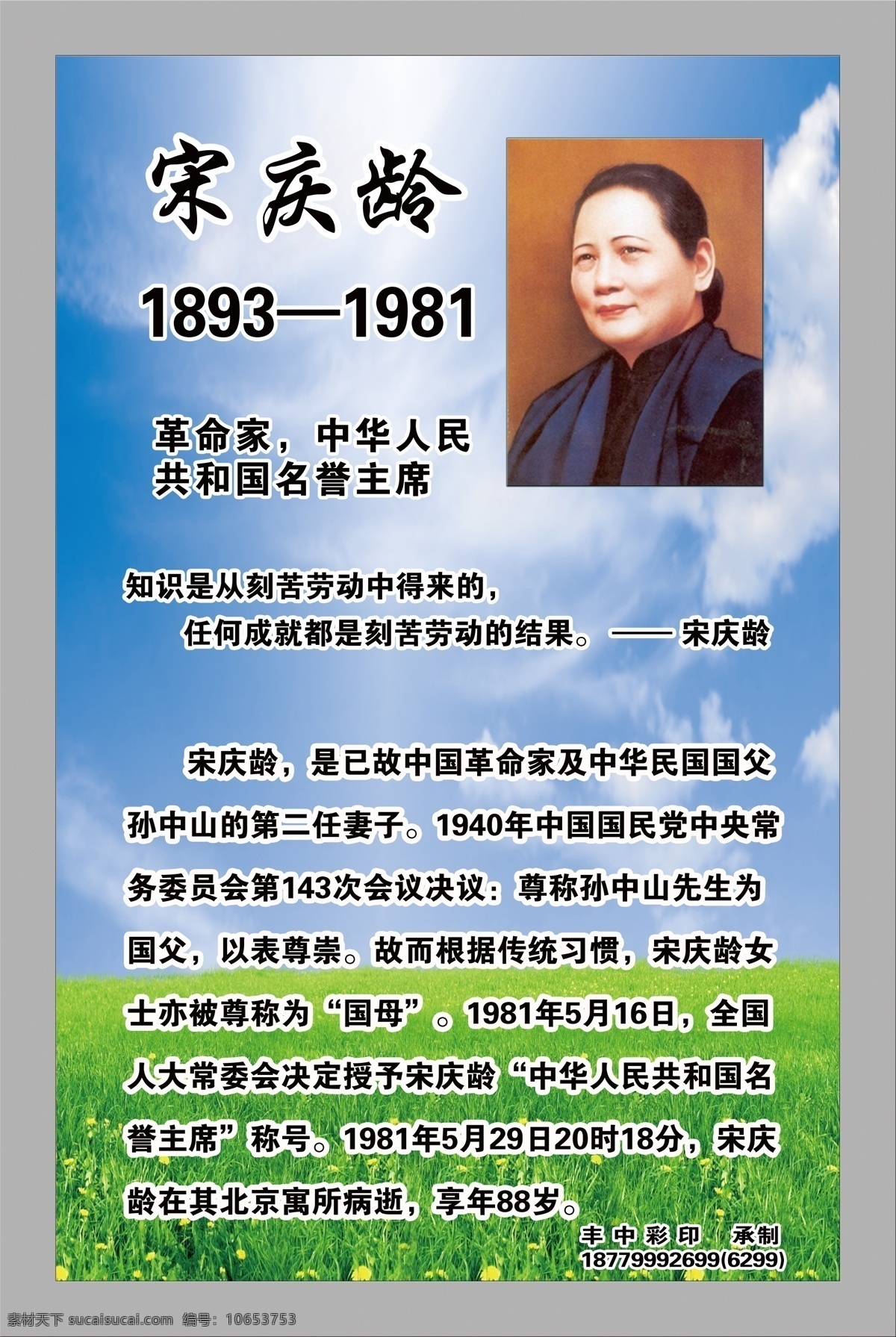 名人简介 现代名人 现代背景 竖排 简单大方 简介 展板模板