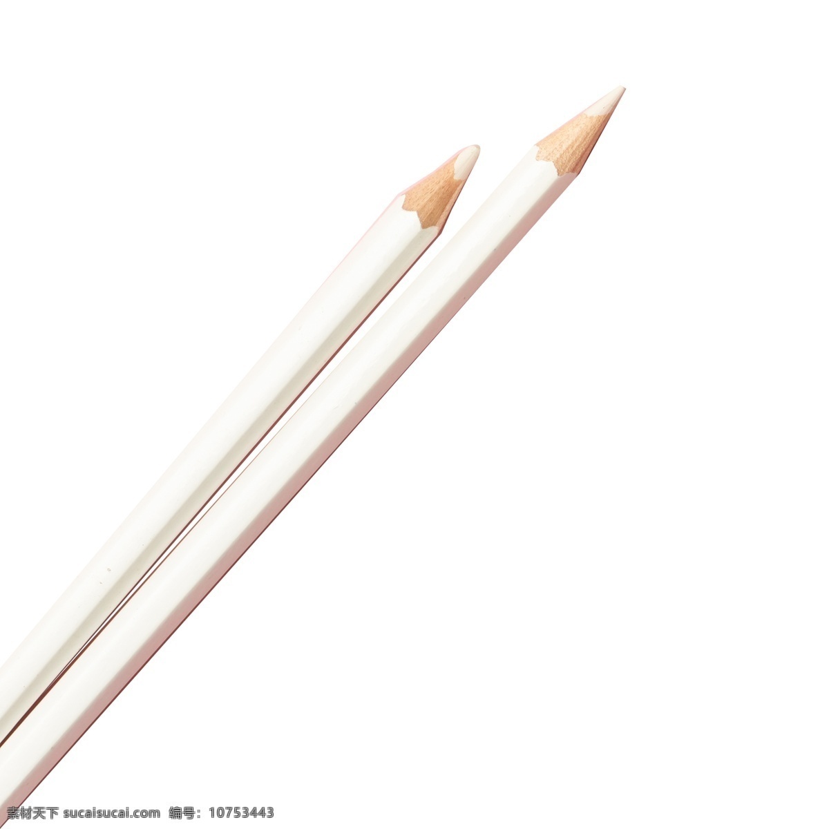 两 只 白色 铅笔 免 扣 图 彩铅免扣图 高光 绘画用笔 两只 白色的铅笔 免扣图