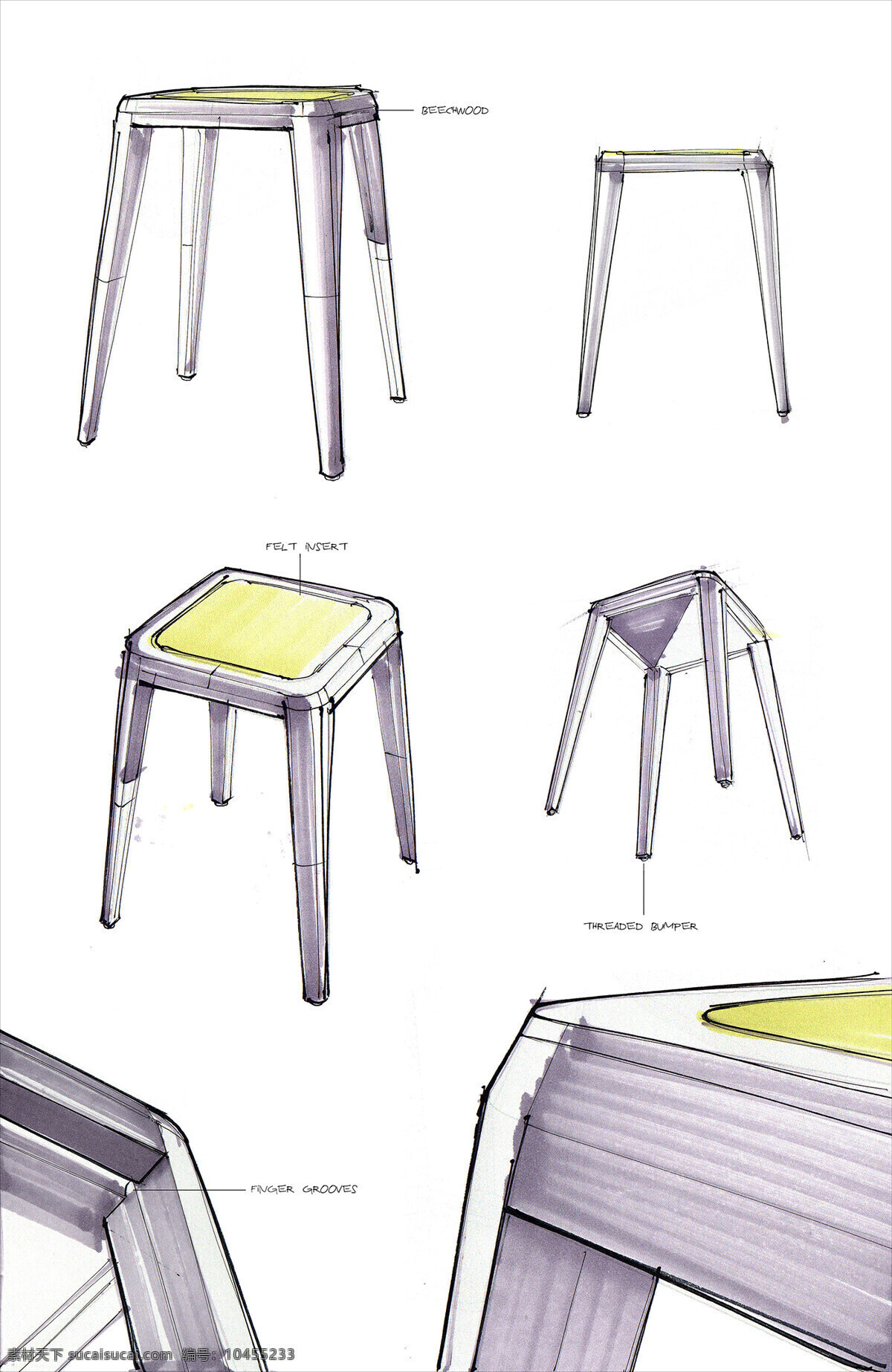 个性 椅子 凳子 手绘 绘画 产品 家具 制作过程