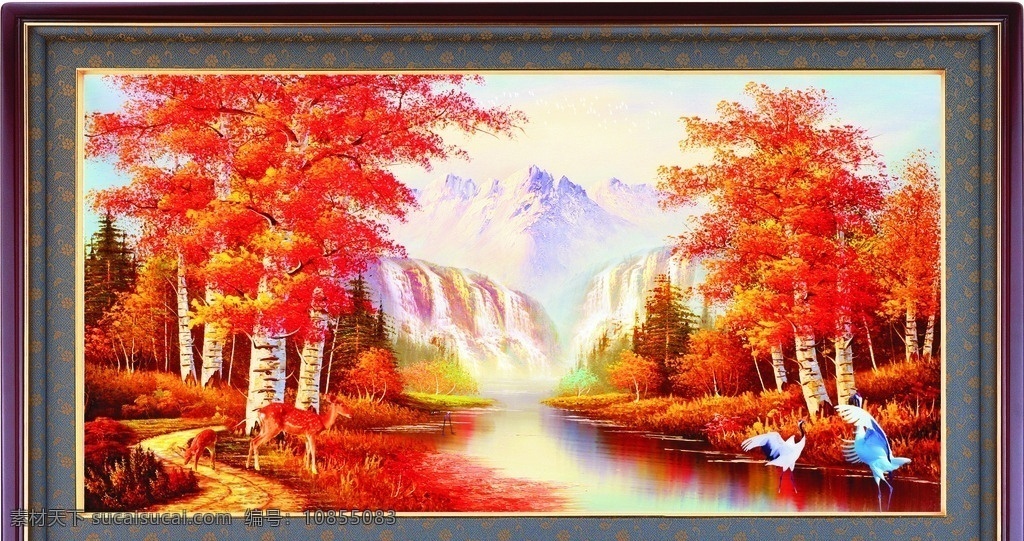 枫叶景色 枫叶背景 秋天背景 秋天 秋季 光芒 阳光 太阳 光斑 金黄色树叶 落叶 红叶 枫叶 海报背景 展板背景 底纹边框 树木树叶 生物世界 自然风光 自然景观
