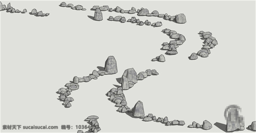 景观 园林 石头 小路 skp 模型 skp模型 草图大师 假山 假山模型 景观素材 园林素材 石头模型 群石 su 草图 大师 景观石头