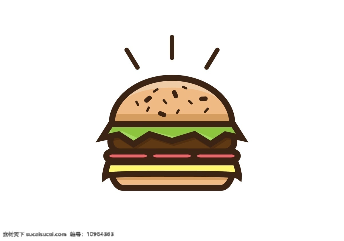 手绘汉堡图标 食物素材 手绘食物 矢量素材 美食 快餐美食 食物图标 背景 背景素材 汉堡图标 手绘汉堡
