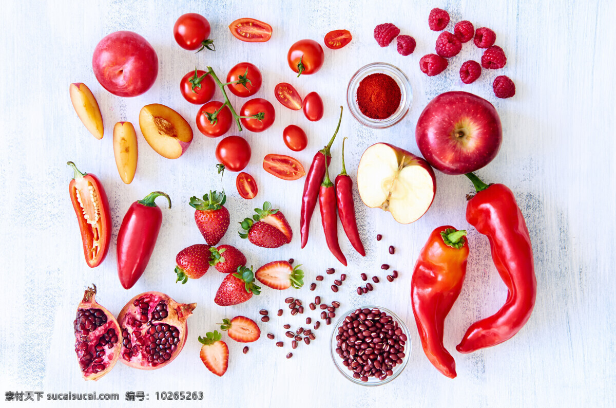 各种各样 蔬菜 红椒 草莓 西红柿 番茄 新鲜蔬菜 果实 水果蔬菜 餐饮美食 蔬菜图片