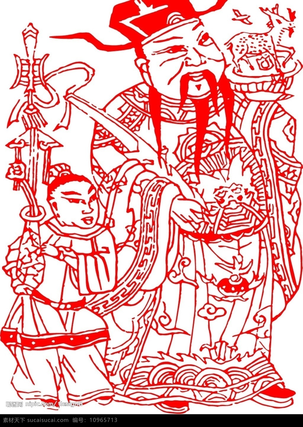 中国剪纸8 矢量人物 矢量素材 传统文化 民间艺术 文化艺术 矢量图库