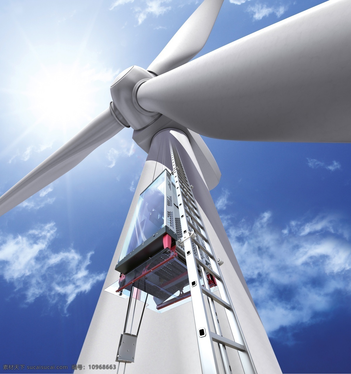 风机 电梯 风力发电 风电场 能源 电力 现代科技 工业生产