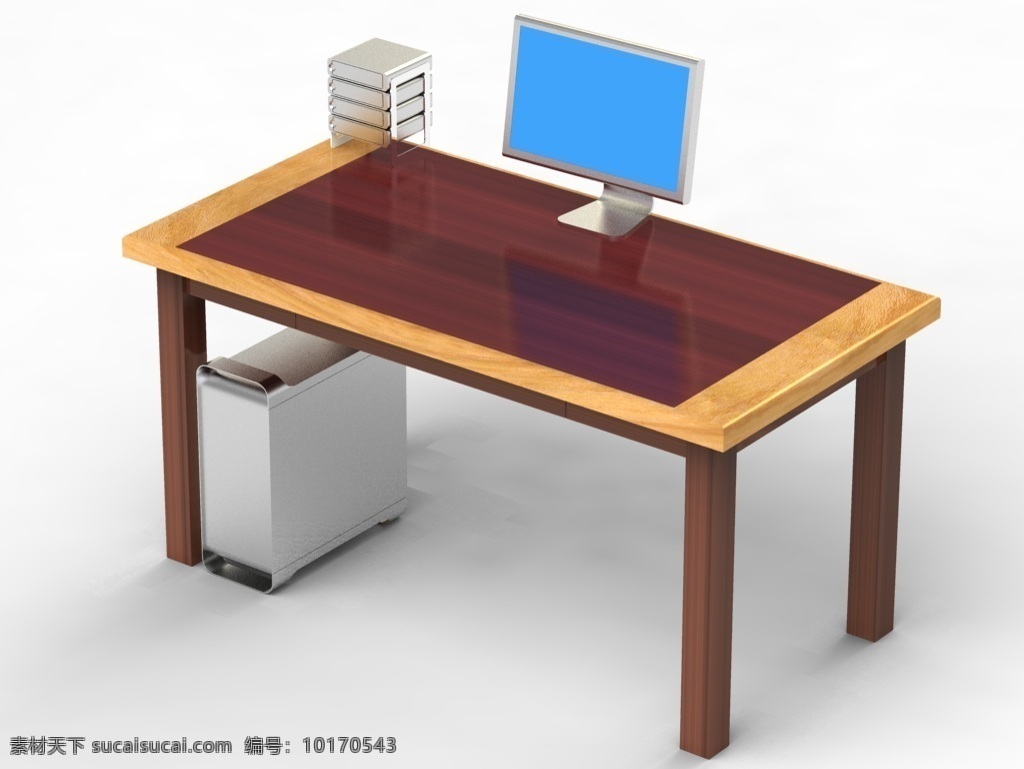 一台电脑 家具 白色