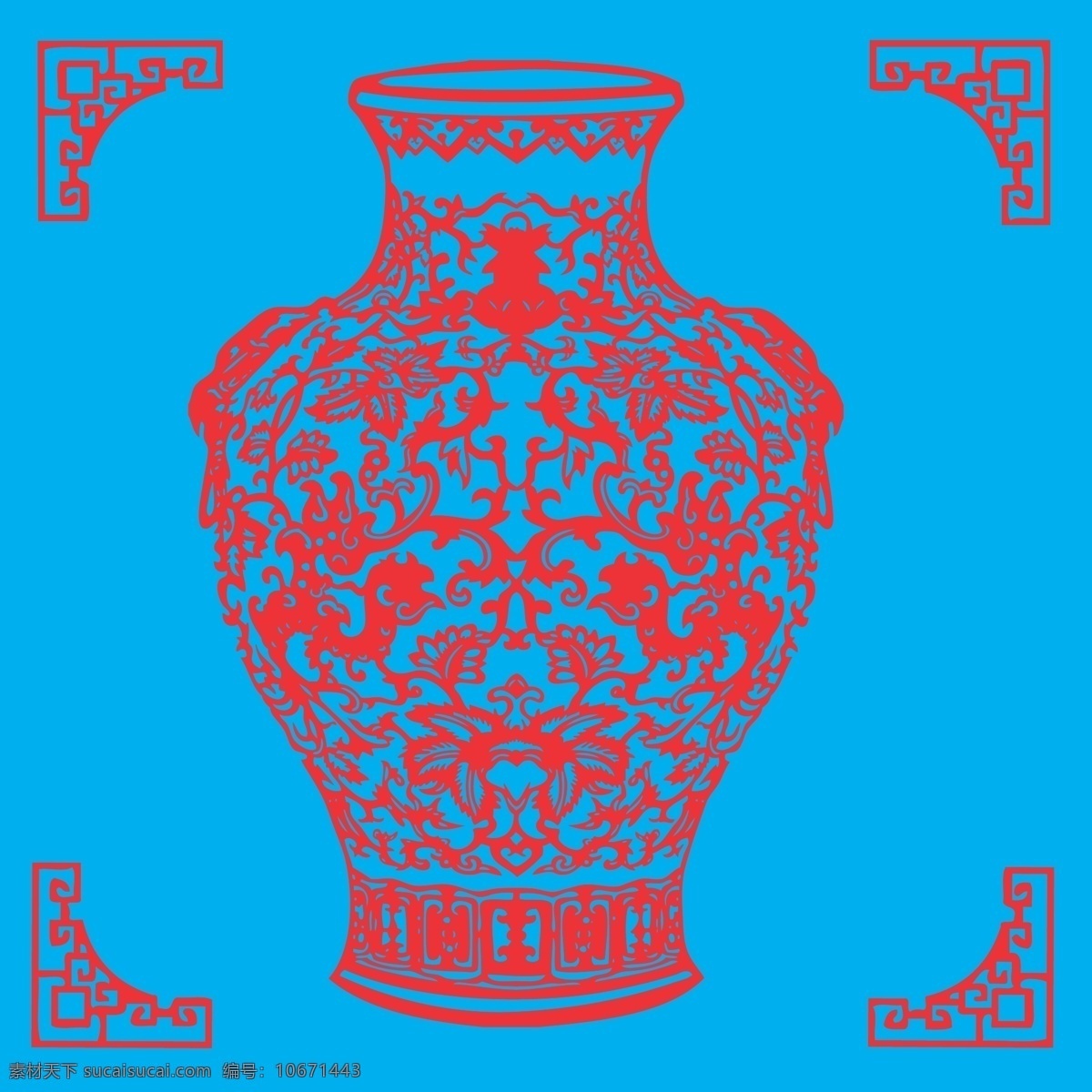 花瓶剪纸 花瓶 剪纸 线条 传统 民俗 装饰 矢量 窗花 插画 容器 花纹 文化艺术 传统文化