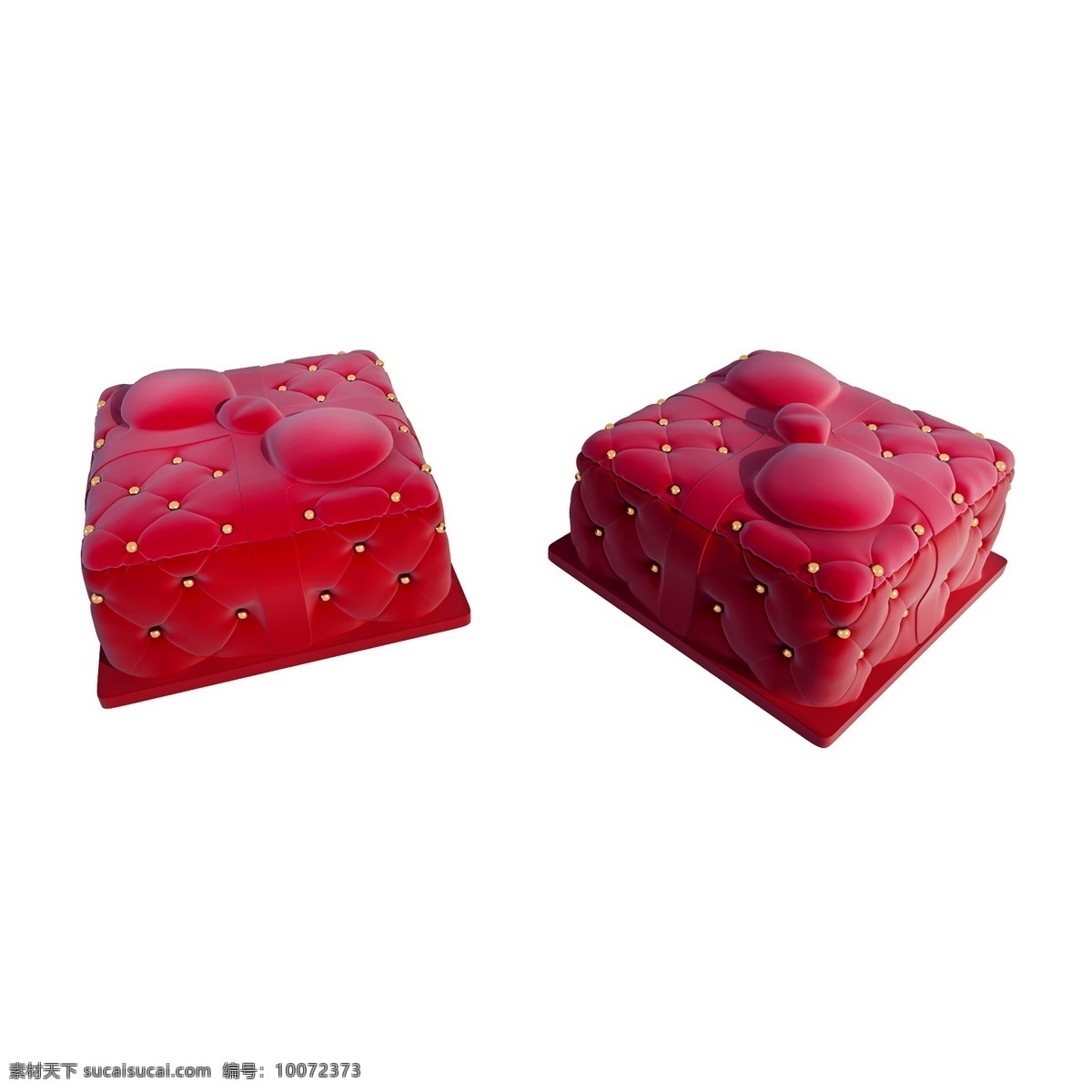 立体 红色 礼盒 图 质感 精致 盒子 母亲节 礼物 仿真 3d 创意 套图 png图 饰品盒