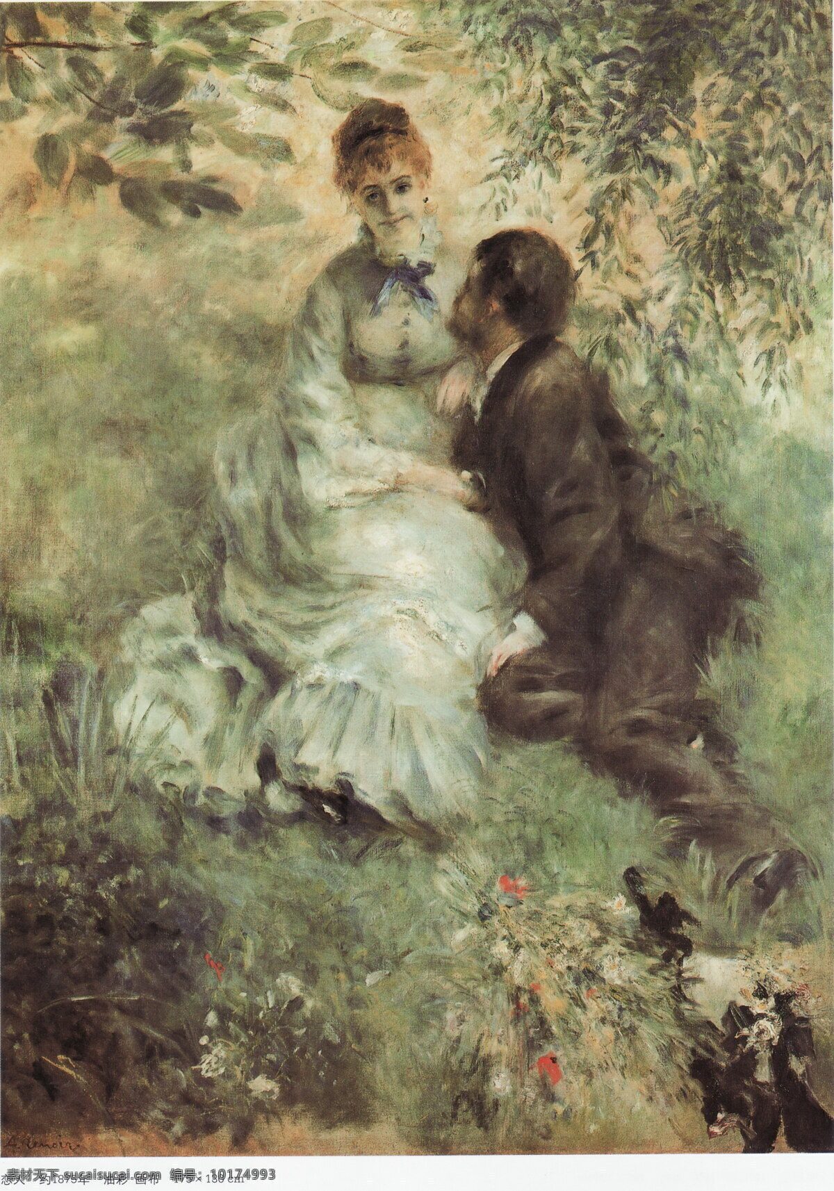 法国 妇女 绘画书法 恋人 美女 人物 人物油画 油画 雷诺阿 油画作品 大师作品 当代 艺术家 作品 西方油画 文化艺术 家居装饰素材