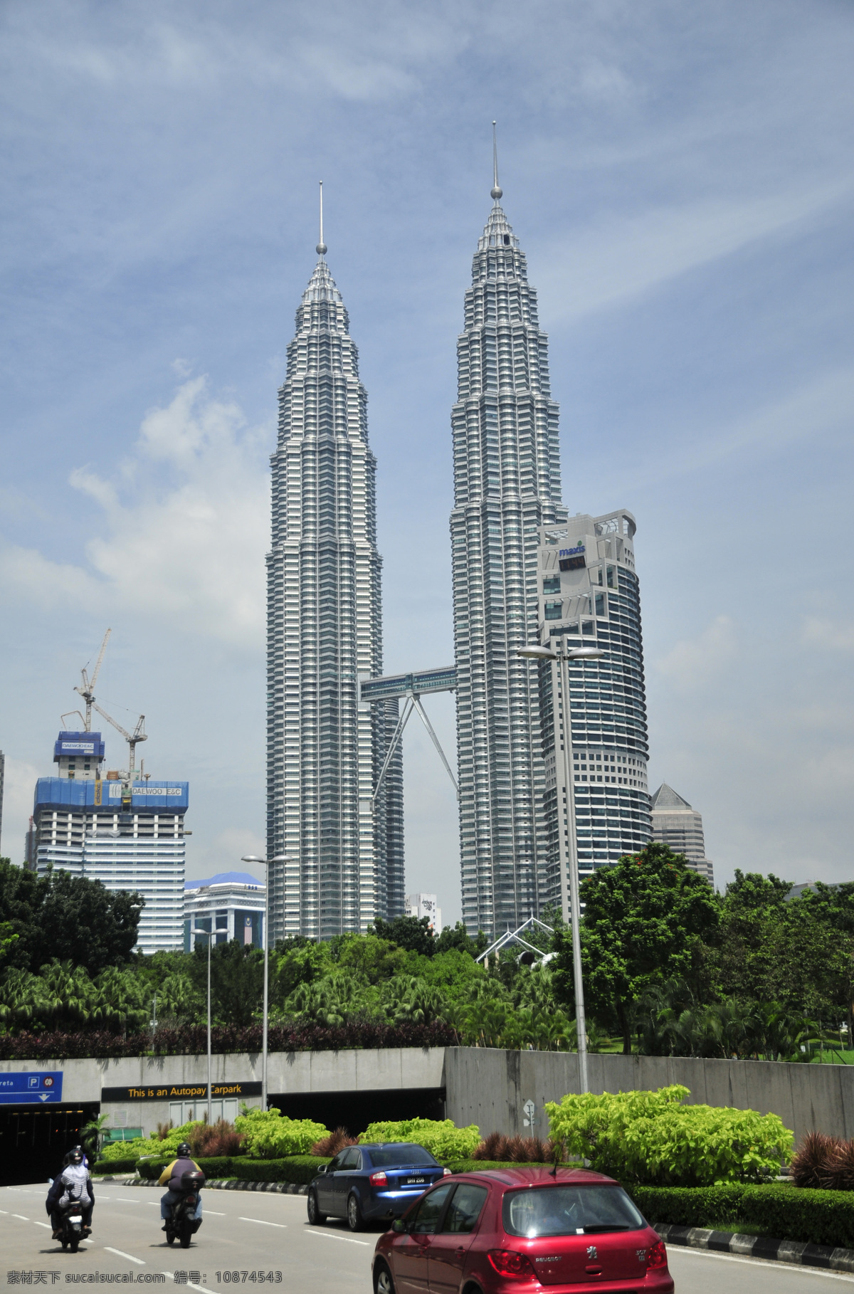 马来西亚 双峰 塔 双峰塔 玉米楼 吉隆坡 旅游 建筑 现代建筑 大厦 楼房 建筑景观 自然景观
